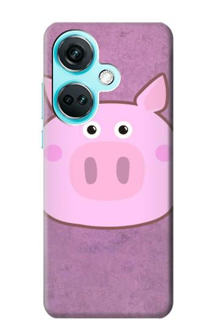 W3269 Pig Cartoon Hard Case and Leather Flip Case For OnePlus Nord CE3