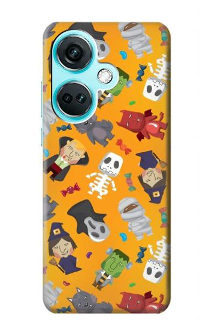 W3275 Cute Halloween Cartoon Pattern Hard Case and Leather Flip Case For OnePlus Nord CE3