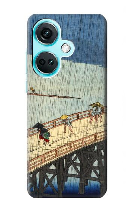 W3347 Utagawa Hiroshige Sudden shower Hard Case and Leather Flip Case For OnePlus Nord CE3