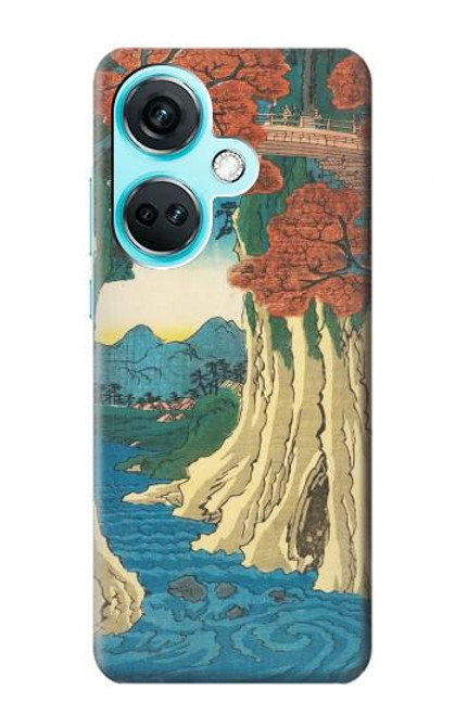 W3348 Utagawa Hiroshige The Monkey Bridge Hard Case and Leather Flip Case For OnePlus Nord CE3