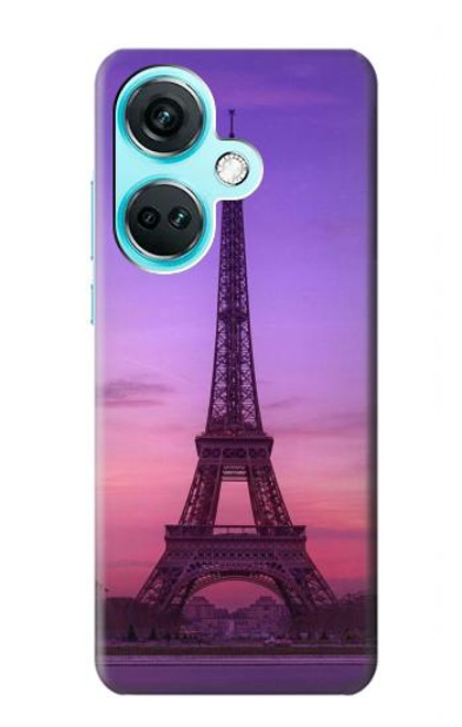 W3447 Eiffel Paris Sunset Hard Case and Leather Flip Case For OnePlus Nord CE3