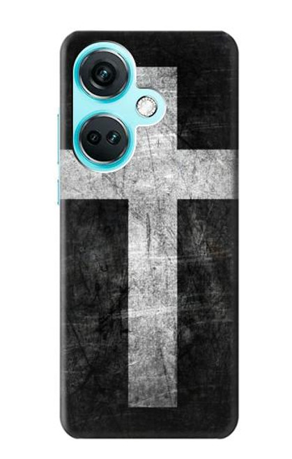 W3491 Christian Cross Hard Case and Leather Flip Case For OnePlus Nord CE3