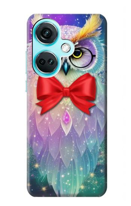 W3934 Fantasy Nerd Owl Hard Case and Leather Flip Case For OnePlus Nord CE3