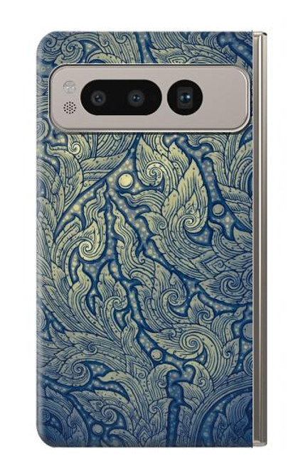 W0568 Thai Art Hard Case and Leather Flip Case For Google Pixel Fold