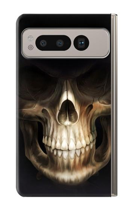 W1107 Skull Face Grim Reaper Hard Case and Leather Flip Case For Google Pixel Fold