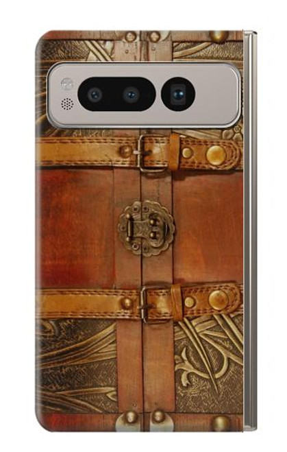 W3012 Treasure Chest Hard Case and Leather Flip Case For Google Pixel Fold