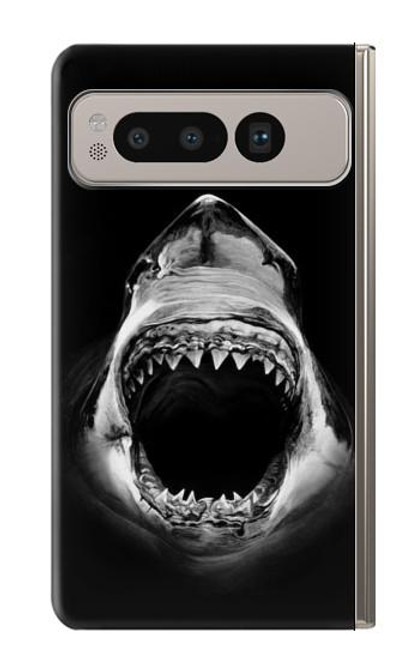 W3100 Great White Shark Hard Case and Leather Flip Case For Google Pixel Fold