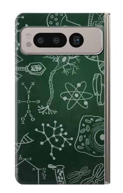 W3211 Science Green Board Hard Case and Leather Flip Case For Google Pixel Fold