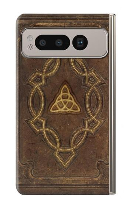 W3219 Spell Book Cover Hard Case and Leather Flip Case For Google Pixel Fold