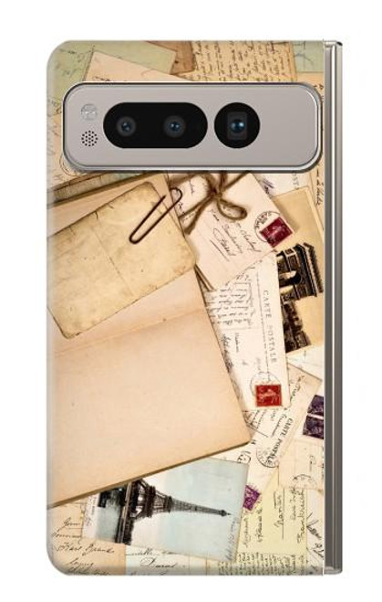 W3397 Postcards Memories Hard Case and Leather Flip Case For Google Pixel Fold