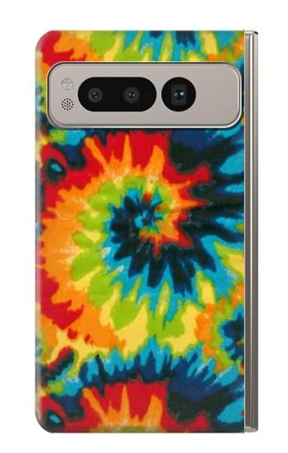 W3459 Tie Dye Hard Case and Leather Flip Case For Google Pixel Fold