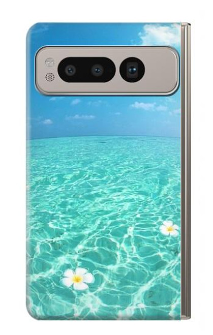 W3720 Summer Ocean Beach Hard Case and Leather Flip Case For Google Pixel Fold