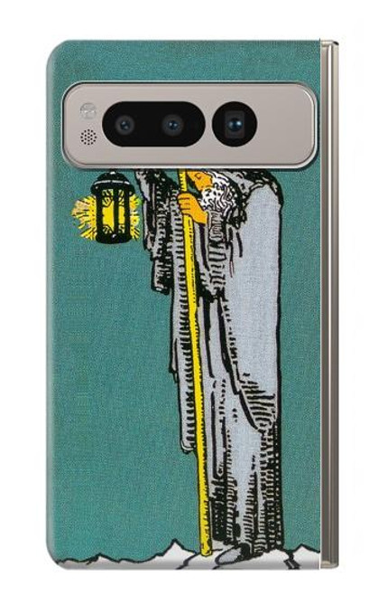 W3741 Tarot Card The Hermit Hard Case and Leather Flip Case For Google Pixel Fold
