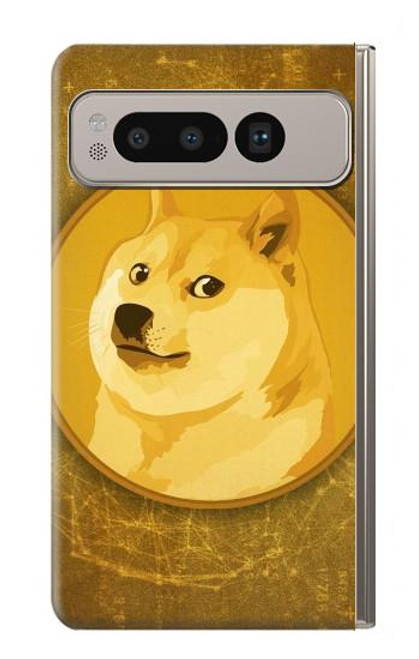 W3826 Dogecoin Shiba Hard Case and Leather Flip Case For Google Pixel Fold