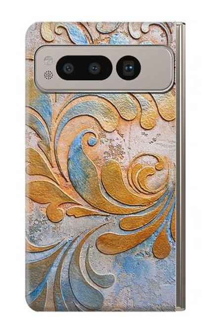 W3875 Canvas Vintage Rugs Hard Case and Leather Flip Case For Google Pixel Fold