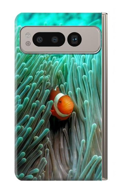 W3893 Ocellaris clownfish Hard Case and Leather Flip Case For Google Pixel Fold