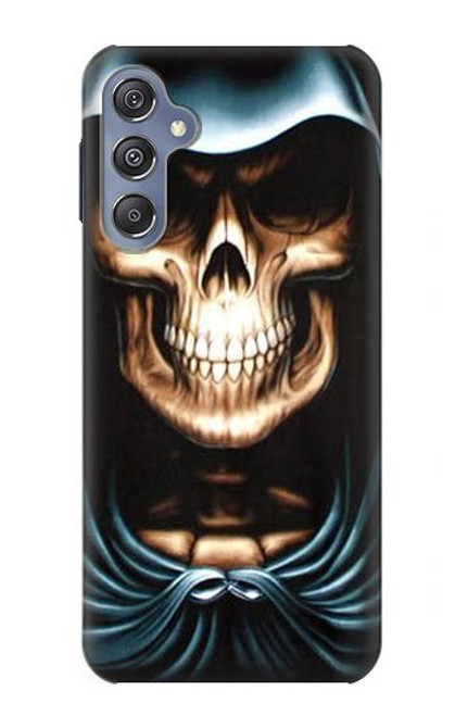 W0225 Skull Grim Reaper Hard Case and Leather Flip Case For Samsung Galaxy M34 5G