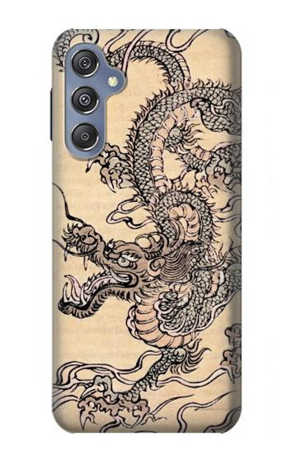 W0318 Antique Dragon Hard Case and Leather Flip Case For Samsung Galaxy M34 5G