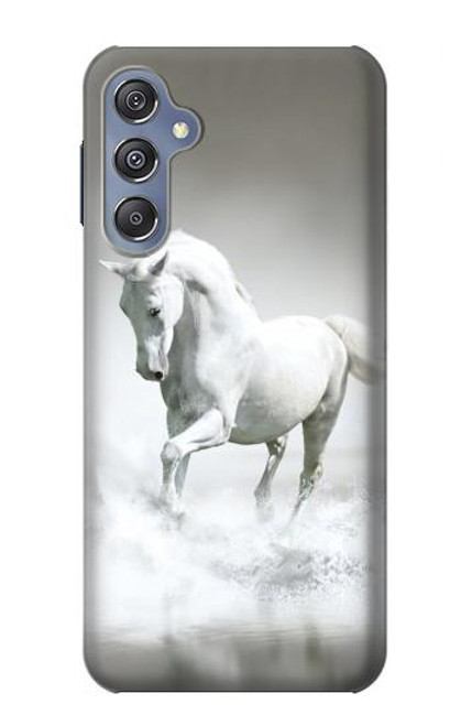 W0932 White Horse Hard Case and Leather Flip Case For Samsung Galaxy M34 5G