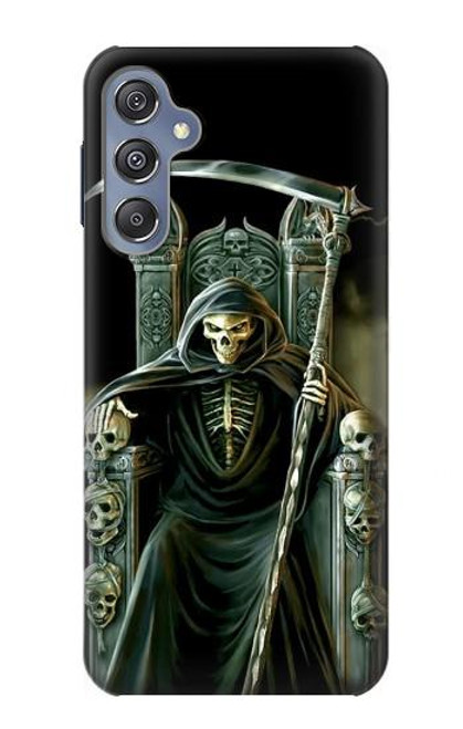 W1024 Grim Reaper Skeleton King Hard Case and Leather Flip Case For Samsung Galaxy M34 5G