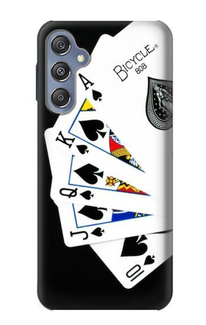 W1078 Poker Royal Straight Flush Hard Case and Leather Flip Case For Samsung Galaxy M34 5G