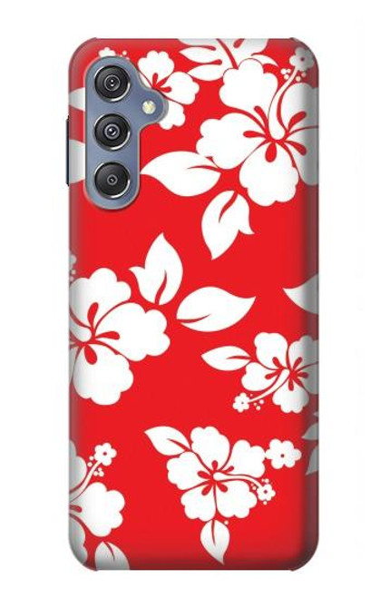 W1949 Hawaiian Hibiscus Pattern Hard Case and Leather Flip Case For Samsung Galaxy M34 5G