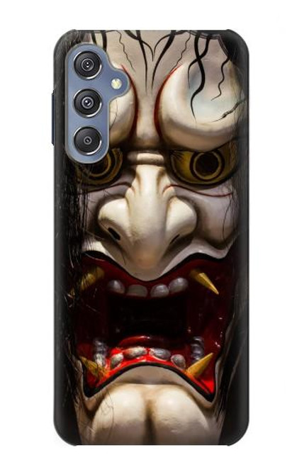 W2112 Hannya Demon Mask Hard Case and Leather Flip Case For Samsung Galaxy M34 5G