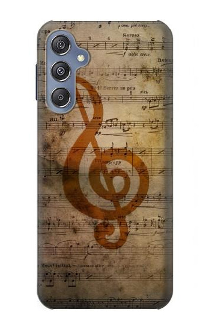 W2368 Sheet Music Notes Hard Case and Leather Flip Case For Samsung Galaxy M34 5G