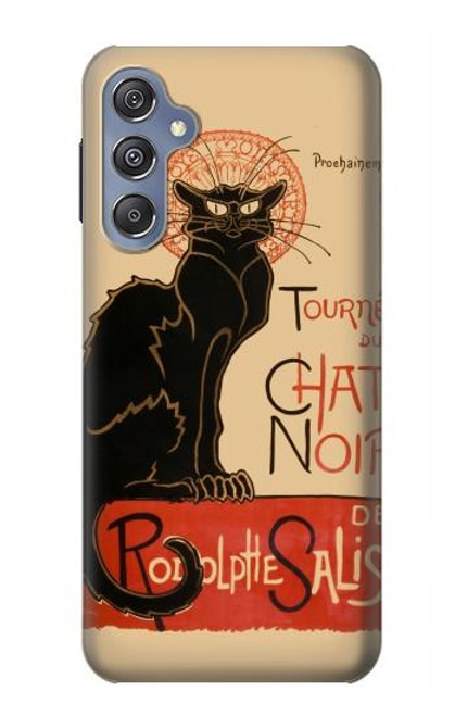 W2739 Chat Noir Black Cat Vintage Hard Case and Leather Flip Case For Samsung Galaxy M34 5G