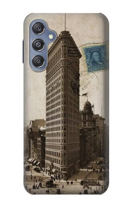 W2832 New York 1903 Flatiron Building Postcard Hard Case and Leather Flip Case For Samsung Galaxy M34 5G