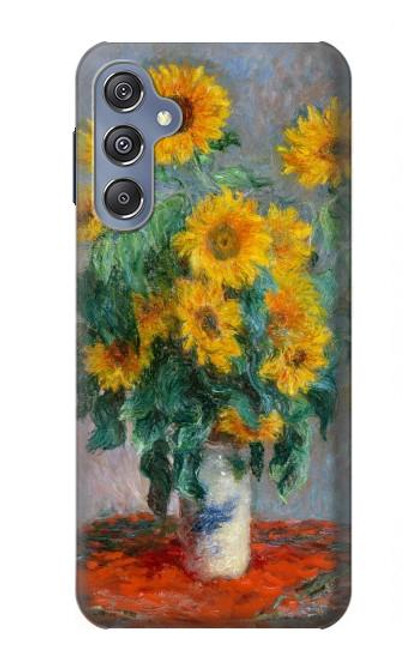 W2937 Claude Monet Bouquet of Sunflowers Hard Case and Leather Flip Case For Samsung Galaxy M34 5G