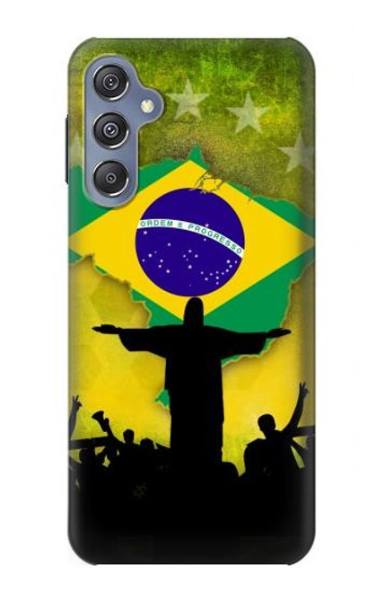 W2981 Brazil Football Soccer Hard Case and Leather Flip Case For Samsung Galaxy M34 5G