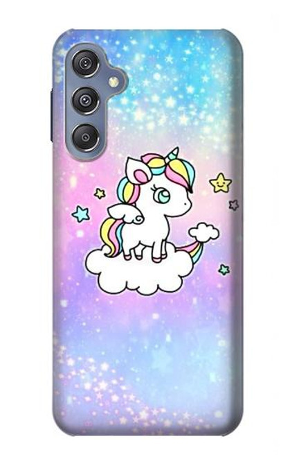 W3256 Cute Unicorn Cartoon Hard Case and Leather Flip Case For Samsung Galaxy M34 5G