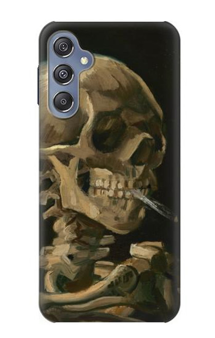 W3358 Vincent Van Gogh Skeleton Cigarette Hard Case and Leather Flip Case For Samsung Galaxy M34 5G