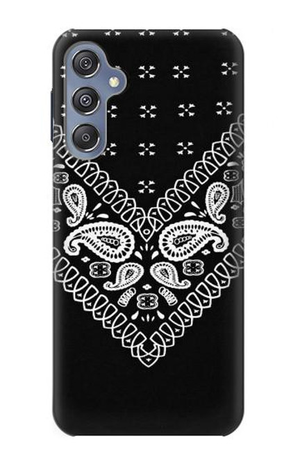 W3363 Bandana Black Pattern Hard Case and Leather Flip Case For Samsung Galaxy M34 5G