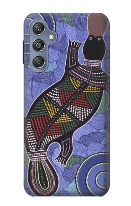 W3387 Platypus Australian Aboriginal Art Hard Case and Leather Flip Case For Samsung Galaxy M34 5G