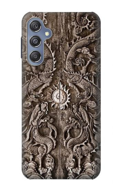 W3395 Dragon Door Hard Case and Leather Flip Case For Samsung Galaxy M34 5G