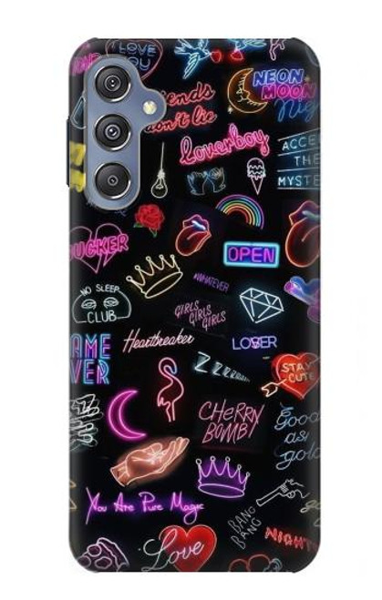 W3433 Vintage Neon Graphic Hard Case and Leather Flip Case For Samsung Galaxy M34 5G