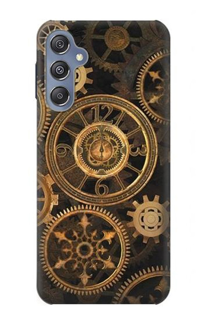 W3442 Clock Gear Hard Case and Leather Flip Case For Samsung Galaxy M34 5G