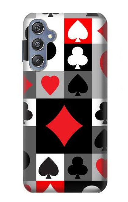 W3463 Poker Card Suit Hard Case and Leather Flip Case For Samsung Galaxy M34 5G