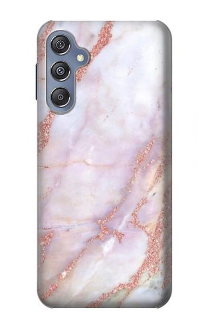 W3482 Soft Pink Marble Graphic Print Hard Case and Leather Flip Case For Samsung Galaxy M34 5G