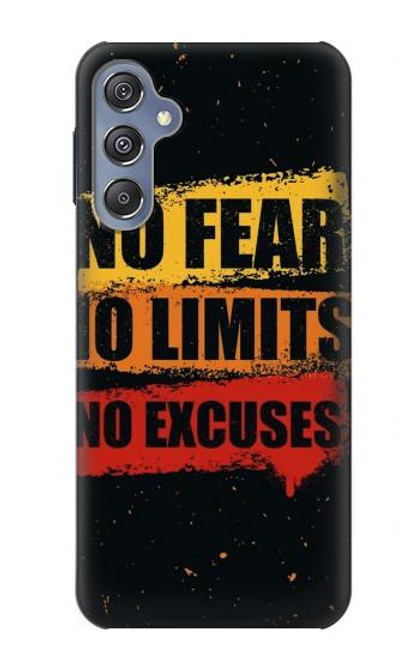 W3492 No Fear Limits Excuses Hard Case and Leather Flip Case For Samsung Galaxy M34 5G