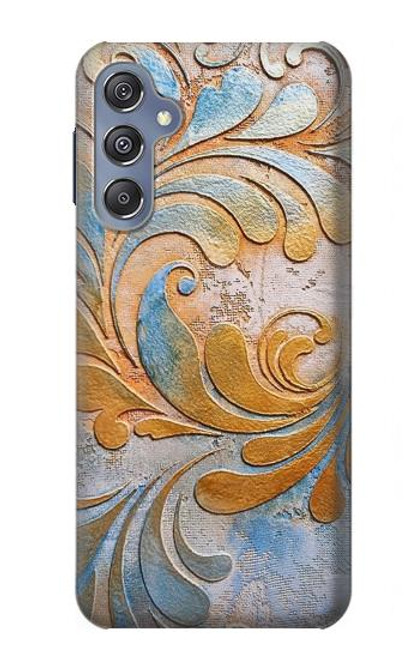 W3875 Canvas Vintage Rugs Hard Case and Leather Flip Case For Samsung Galaxy M34 5G
