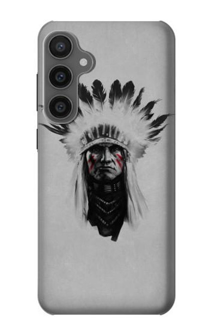 W0451 Indian Chief Hard Case and Leather Flip Case For Samsung Galaxy S23 FE