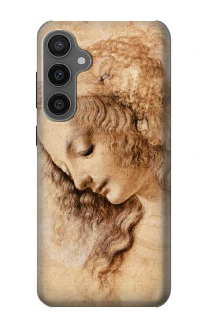 W1045 Leonardo da Vinci Woman's Head Hard Case and Leather Flip Case For Samsung Galaxy S23 FE