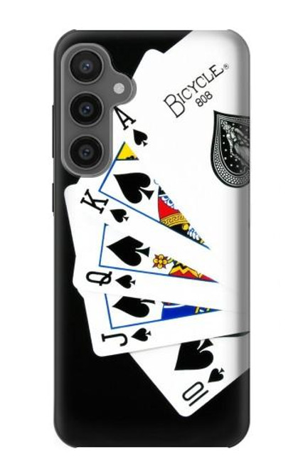 W1078 Poker Royal Straight Flush Hard Case and Leather Flip Case For Samsung Galaxy S23 FE