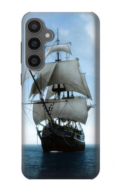 W1096 Sailing Ship in an Ocean Hard Case and Leather Flip Case For Samsung Galaxy S23 FE