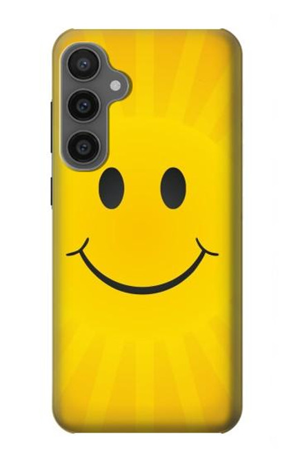 W1146 Yellow Sun Smile Hard Case and Leather Flip Case For Samsung Galaxy S23 FE