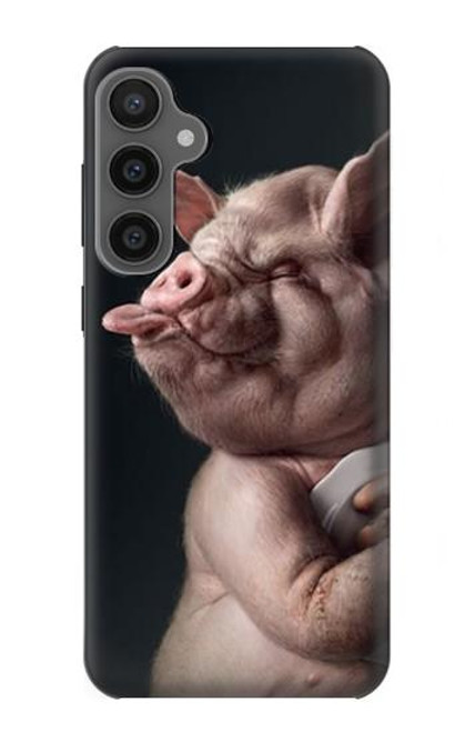 W1273 Crazy Pig Hard Case and Leather Flip Case For Samsung Galaxy S23 FE