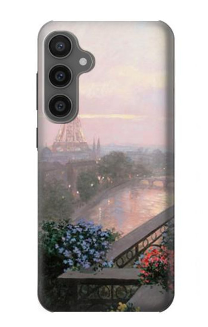 W1443 Terrace in Paris Eifel Hard Case and Leather Flip Case For Samsung Galaxy S23 FE